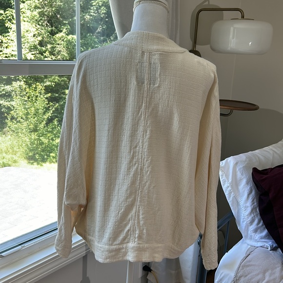 Madewell Linen-Blend Cropped Robe Jacket Small - Picture 5 of 9